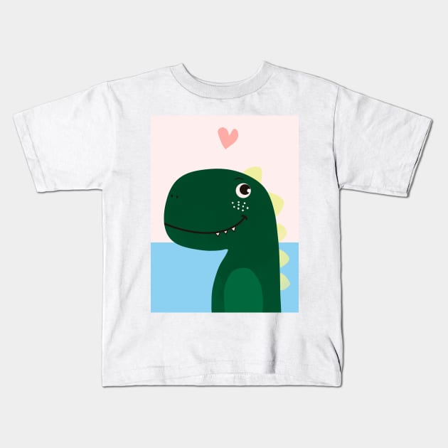 Love Dino Kids T-Shirt by TatianaGomes